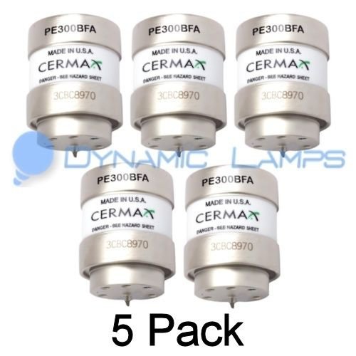 (5 Pack) PE300BF PE300BFA Excelitas Cermax 300W 14V Xenon Lamps