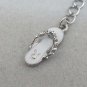 Playboy Cell Phone Charm Strap Bunny Logo Flip Flop Swarovski Crystal Silver