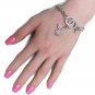 Playboy Bracelet Bunny Logo Charm Silver Plated Swarovski Crystal Infinity Eternity