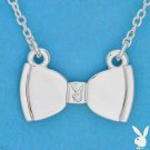 Playboy Necklace Bunny Logo Bow Tie Pendant White Trash Charms Silver Plated