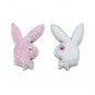 Playboy Jewelry Set Necklace Earrings Silver Swarovski Crystal Pink Bunny Logo