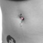 Playboy Belly Ring Pink Heart Bunny Logo Dangle Navel Button Body Jewelry