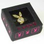 Playboy Ring Bunny Logo Gold Plated Swarovski Crystal Adjustable Fashion Statement