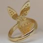 Playboy Ring Bunny Logo Gold Plated Swarovski Crystal Adjustable Fashion Statement
