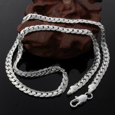 Silverscape 925 Sterling Silver Chain Necklace 20" long Mens Womens Ladies Teens Unisex