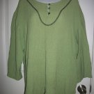Anna Maxwell Women's Green Crinkled Top Shirt Size 3XWP