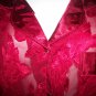 Secret Treasures Women's Red Floral Sheer Shirt Sleep Top Size L