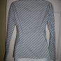 New York & Company Citystretch Women's Blue & White Striped Shirt Size XS