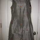 Appraisal Women's Black & White Plaid Silk Lined Sleeveless Dress Size 12