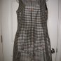Appraisal Women's Black & White Plaid Silk Lined Sleeveless Dress Size 12
