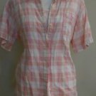 Basic edition women blouse top size XL pink & white