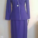 NWT alex evenings womens dress suit set purple size 8 2-003