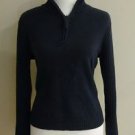 St jhon's bay womens top knit sweater size M black