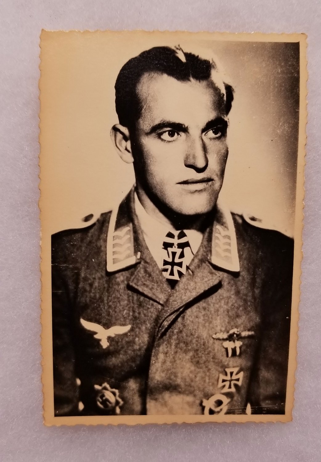 WWII GERMAN NAZI LUFTWAFFE PILOT PORTRATURE PHOTO