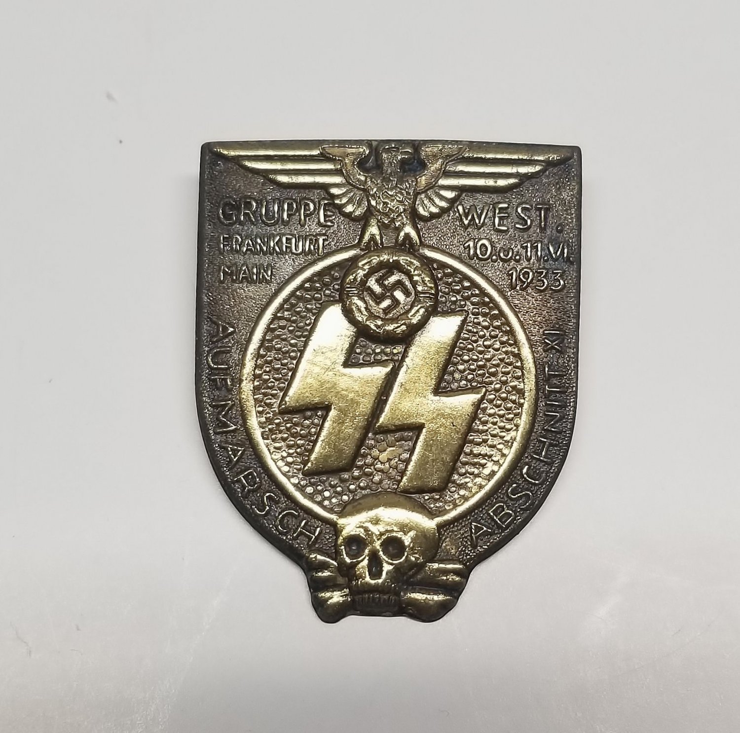 Wwii German Nazi Ss Gruppe Rally Commemorative Badge