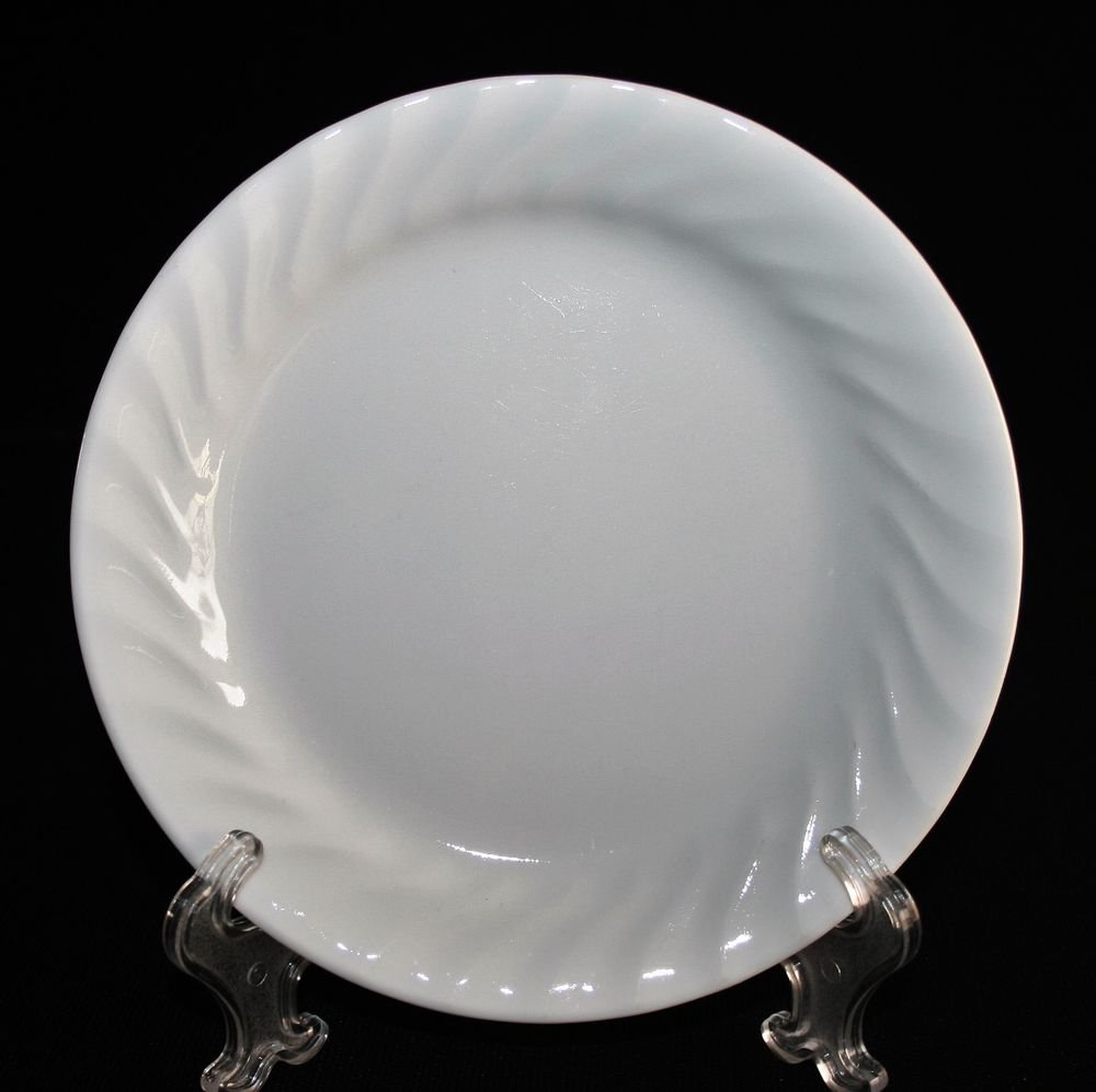 Corelle Elegance Enhancements White Swirl 7 1/4