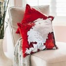 Red Sequin Pillow with Insert Mermaid Magic Glitter Reversible Color Changing