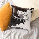 16x16 Mermaid Pillow with Insert Black/White Eye with Flip sequin Throw Pillow