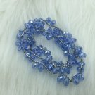 Necklace Bracelet flexible sparkling Bling Bling blue shine charming romantic attractive jewellery