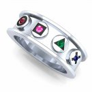 Gamer's Wedding Band in Solid Silver 925