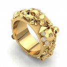 Skull Wedding Ring in 14 k
