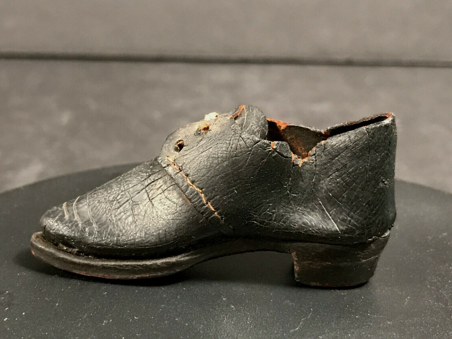 Antique Miniature Leather shoe Salesman Sample