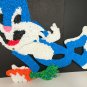 Vintage popcorn melted plastic Bugs Bunny Rabbit wall hanging, retro Easter deco