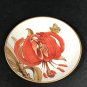Williams Sonoma Jardin Des Fleurs Salad Dessert Plate Red Lily flower Butterfly