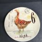 WILLIAMS-SONOMA 12 DAYS OF CHRISTMAS Salad/Dessert Plate 6th day geese goose