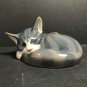 Royal Copenhagen Porcelain Cat Figure Gray Striped  Danish 20th century figurine