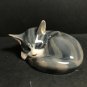 Royal Copenhagen Porcelain Cat Figure Gray Striped  Danish 20th century figurine