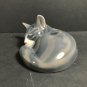 Royal Copenhagen Porcelain Cat Figure Gray Striped  Danish 20th century figurine