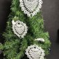 3 Vintage cotton crochet Christmas ornaments
