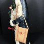 Vintage Patriotic Folk Art Santa, Father Christmas OOAk