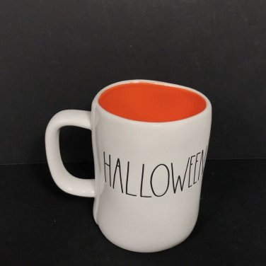 Rae Dunn Happy Halloween mug white orange ceramic