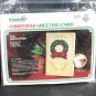 Vintage Needlepoint Christmas greeting card kit, needlepoint christmas wreath
