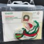 Vintage Needlepoint Christmas greeting card kit, needlepoint christmas wreath