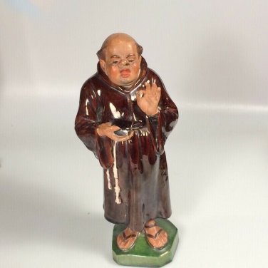 Jose A. Cunha Monk nodding figurine vintage redware figural bobble head