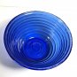 Cobalt Blue glass ribbed mixing bowl 9" beehive serving bowl