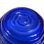 Cobalt Blue glass ribbed mixing bowl 9" beehive serving bowl