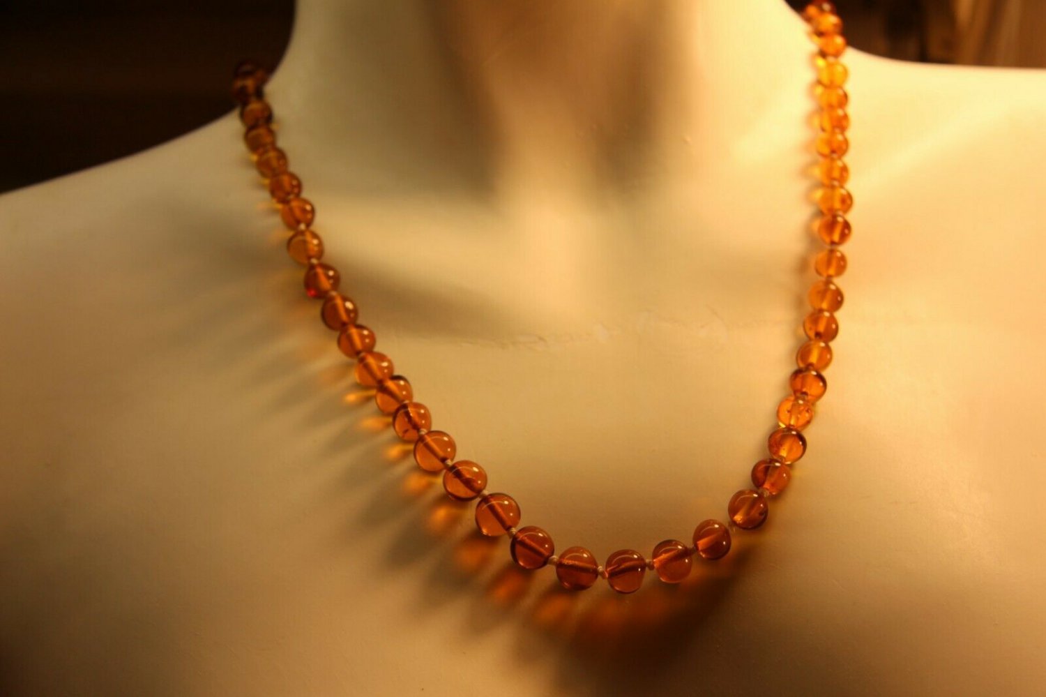 baltic Amber necklace Cognac Baroque Beads Ladies