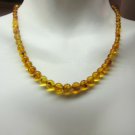 Natural Baltic Amber necklace round  , length 41 CM