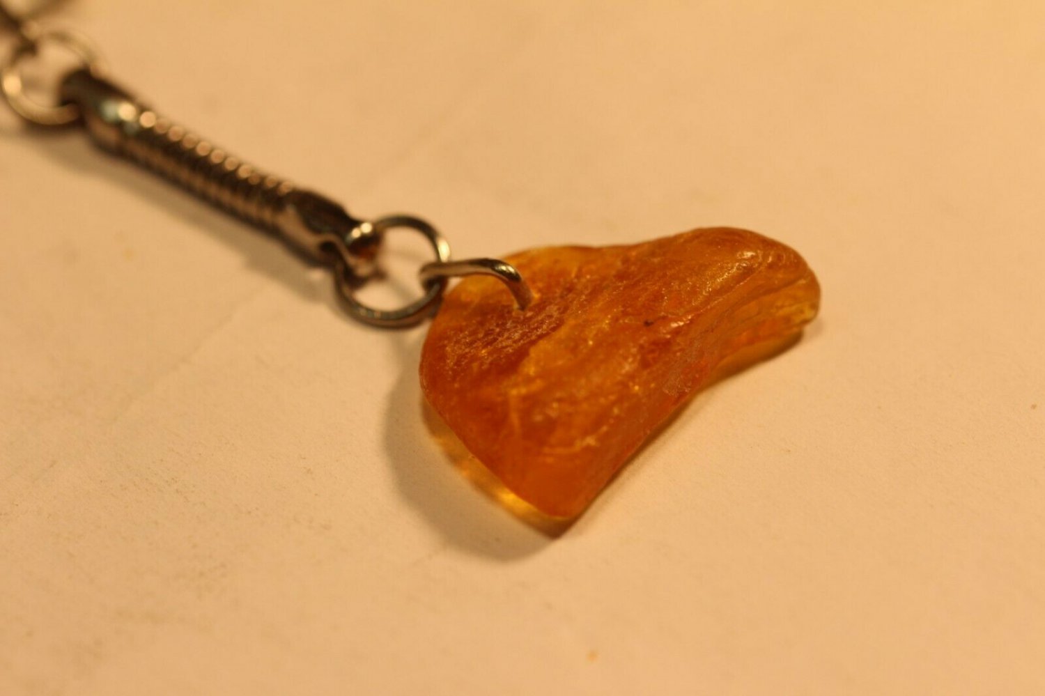 natural Baltic amber keychain