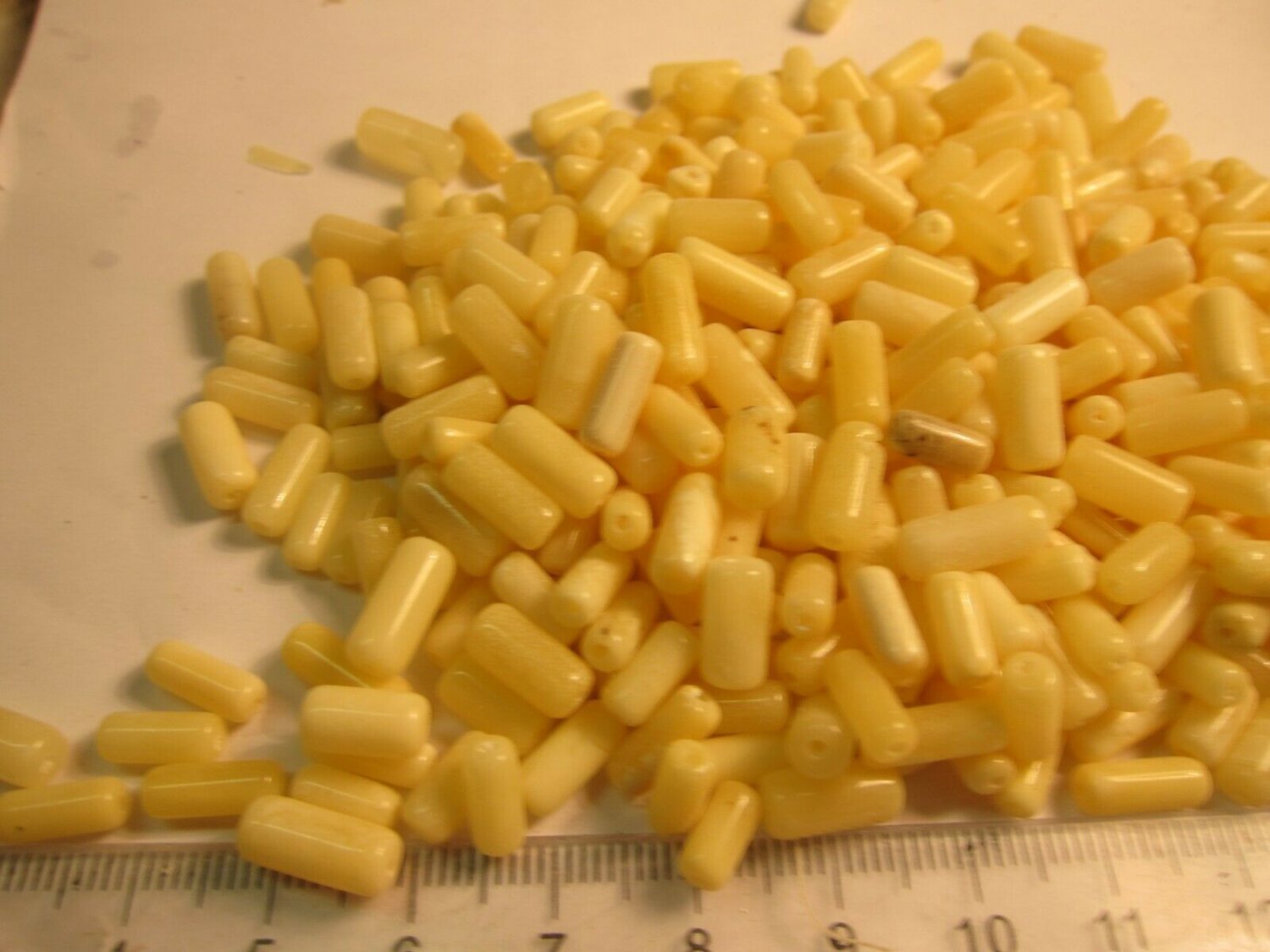 Natural Baltic Amber ,Polished Perfect amber Cilinder- matte  50 pc