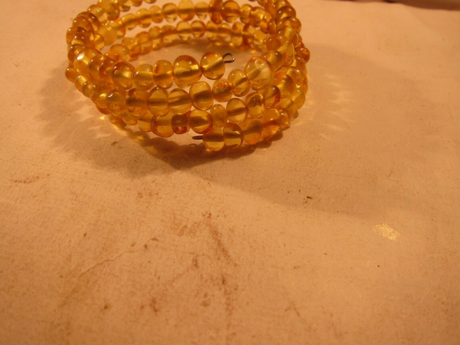 Natural Baltic Amber bracelet , clear