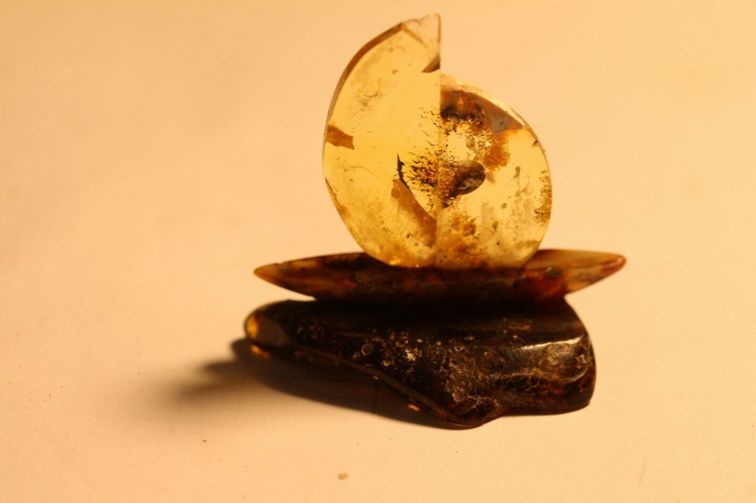 Natural Baltic amber  , . souvenir ship