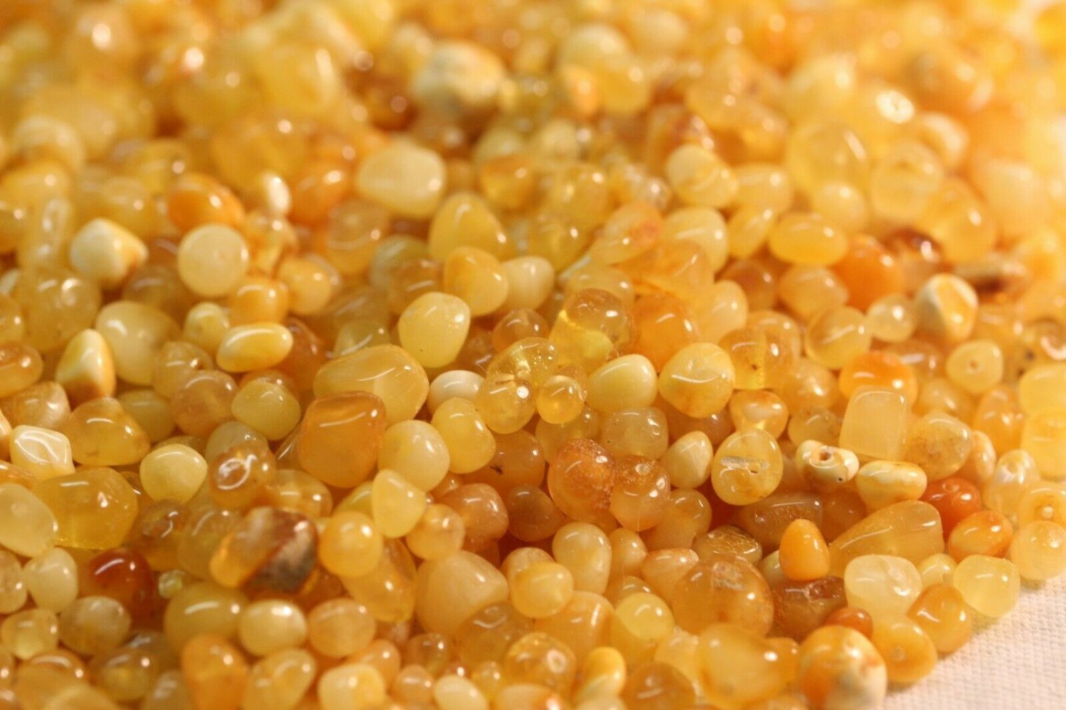 Baroque natural baltic amber bored stones  , matt  6 - 7gr. 50 pieces