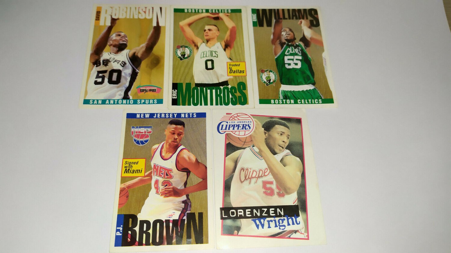 Panini NBA Stickers 1996 1999 x5 David Robinson Eric Montross Eric Williams