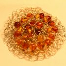 Baltic  amber brooch twisted wire and amber