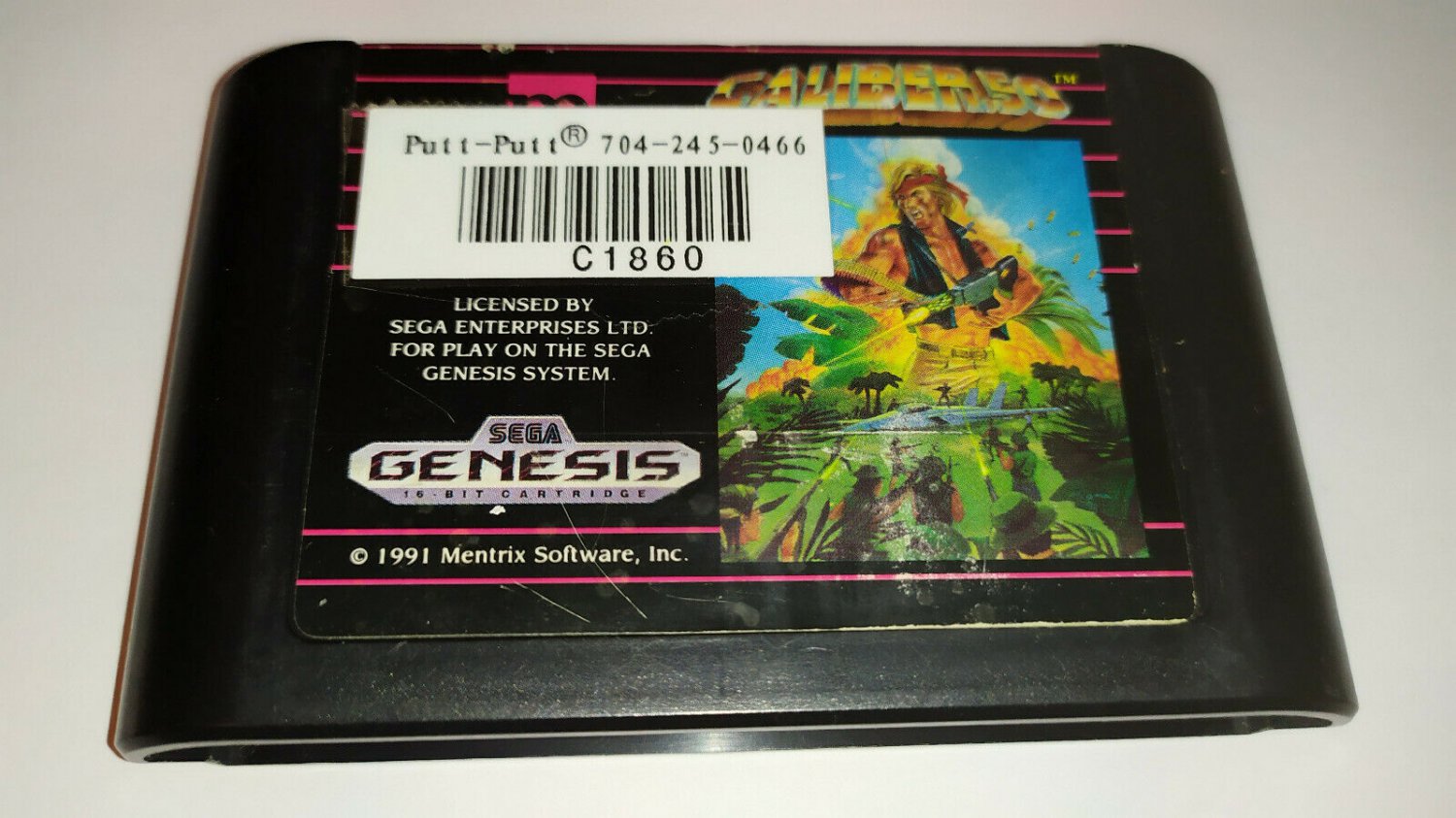Caliber.50 Sega Genesis Genuine Game Cartridge *NTSC-U*